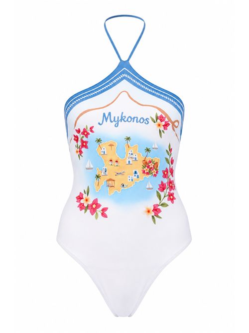 Costume da bagno intero Meryem con stampa tropicale Mykonos Mc2 Saint Barth | MRYE00109094L
